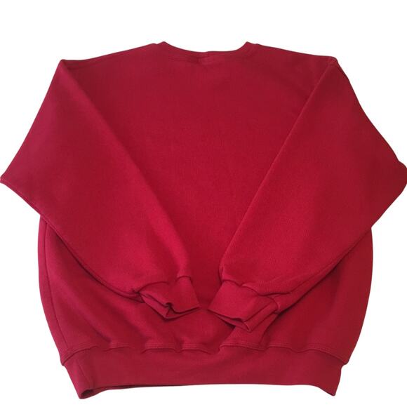 Northern Reflections Red Sweatshirt Wreath Birds Pine Cones M - Picture 2 of 3